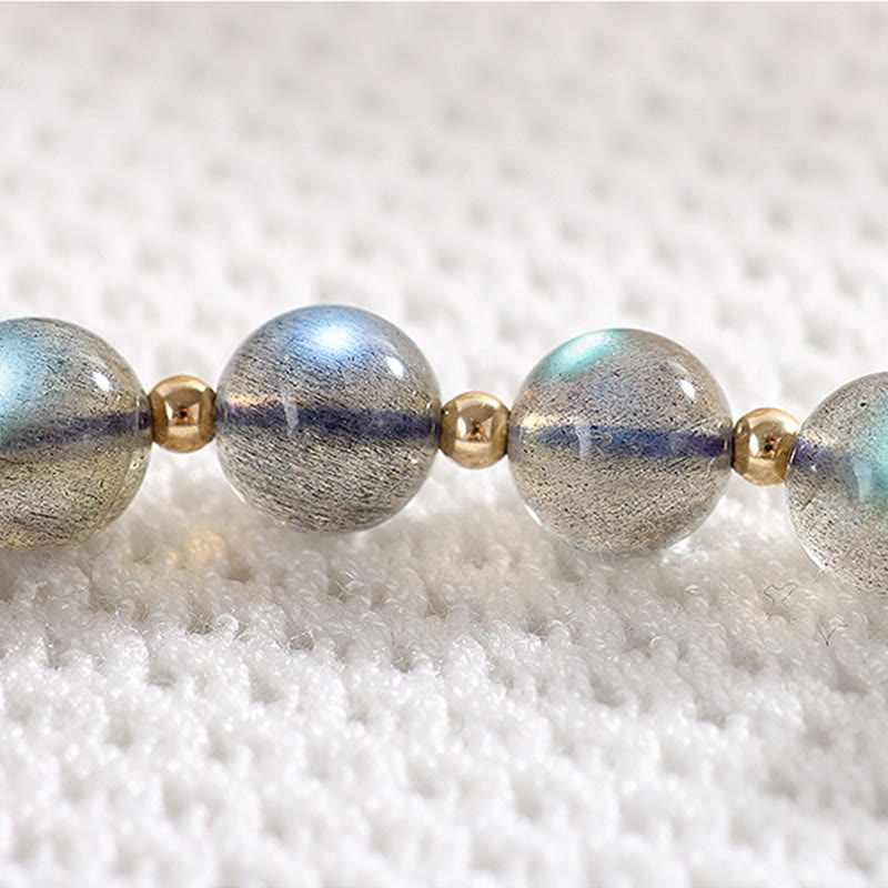 Buddha Stones 14k vergulde Armband met natuurlijke maansteen voor helende liefde - image 3