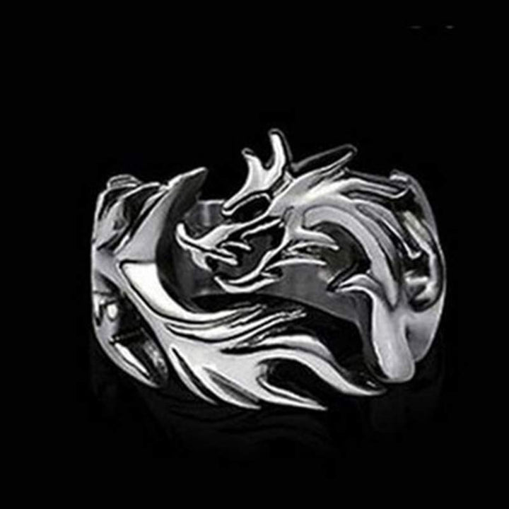 Buddha Stones Verstelbare Ring met drakenpatroon voor extra bescherming. - image 10
