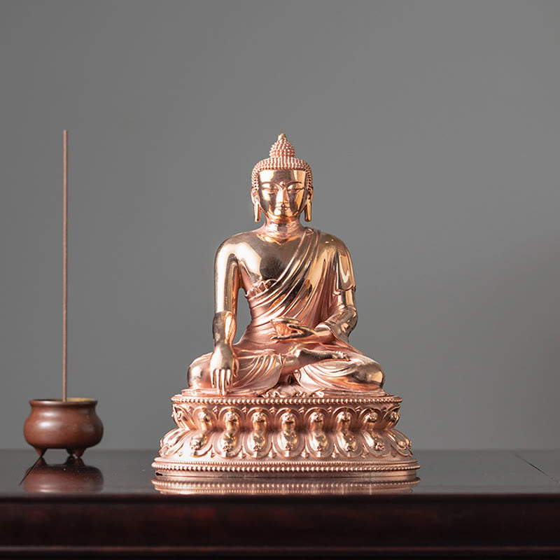 Buddha Stones Gautama Shakyamuni Boeddha beeldje, Sereniteit, koperen beeldje, woondecoratie - image 1