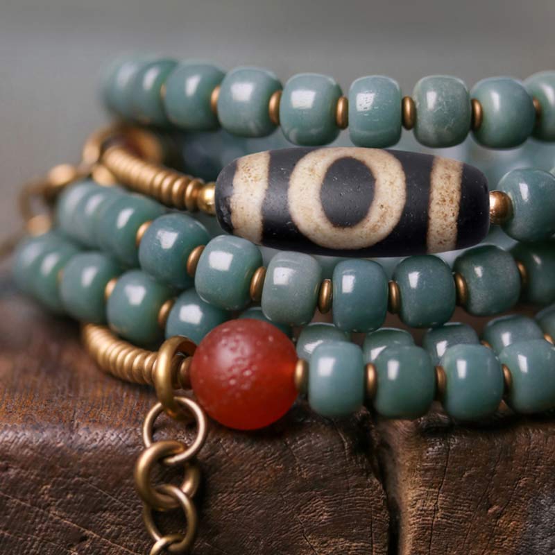 Buddha Stones 108 Mala kralen Bodhi Seed Dzi kralen Armband - image 6