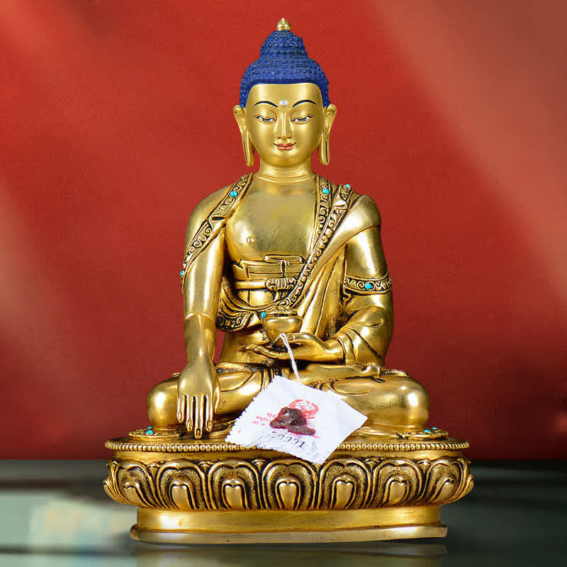 Buddha Stones Shakyamuni Mededogen Koperen Beeld Decoratie - Boeddha Shakyamuni - image 0