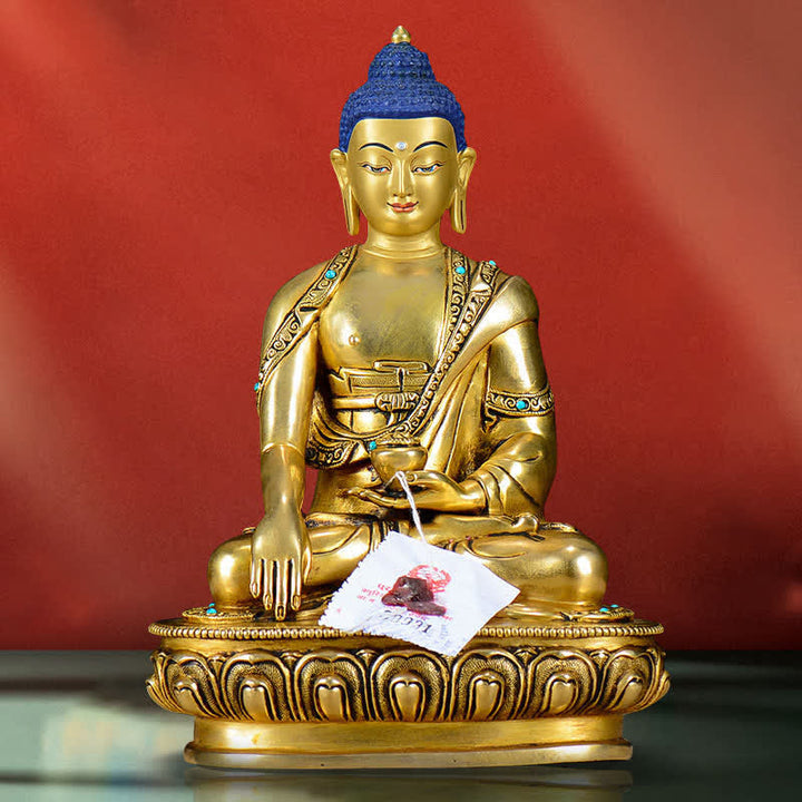 Buddha Stones Shakyamuni Mededogen Koperen Beeld Decoratie - Boeddha Shakyamuni - image 0