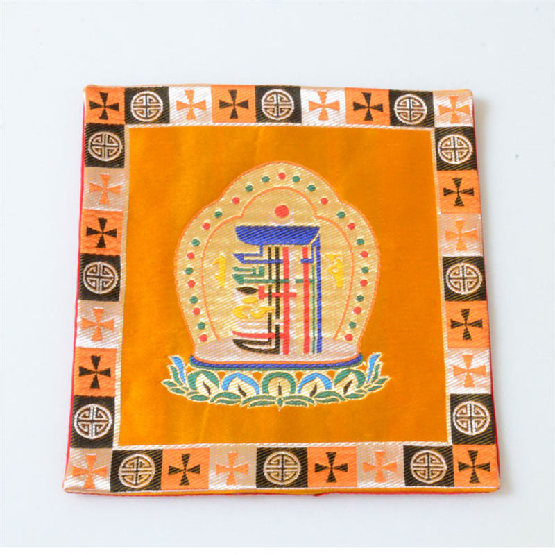 Gebedsaltaarmat Man-Bcu Kalachakra Genezingsmeditatie Jacquardmat - Oranje - image 7