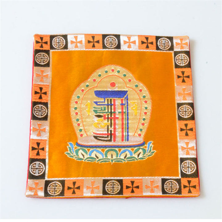 Gebedsaltaarmat Man-Bcu Kalachakra Genezingsmeditatie Jacquardmat - Oranje - image 7