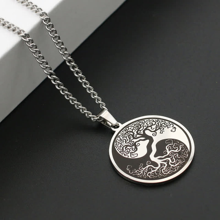 Buddha Stones De Levensboom Ketting van titaniumstaal - image 5