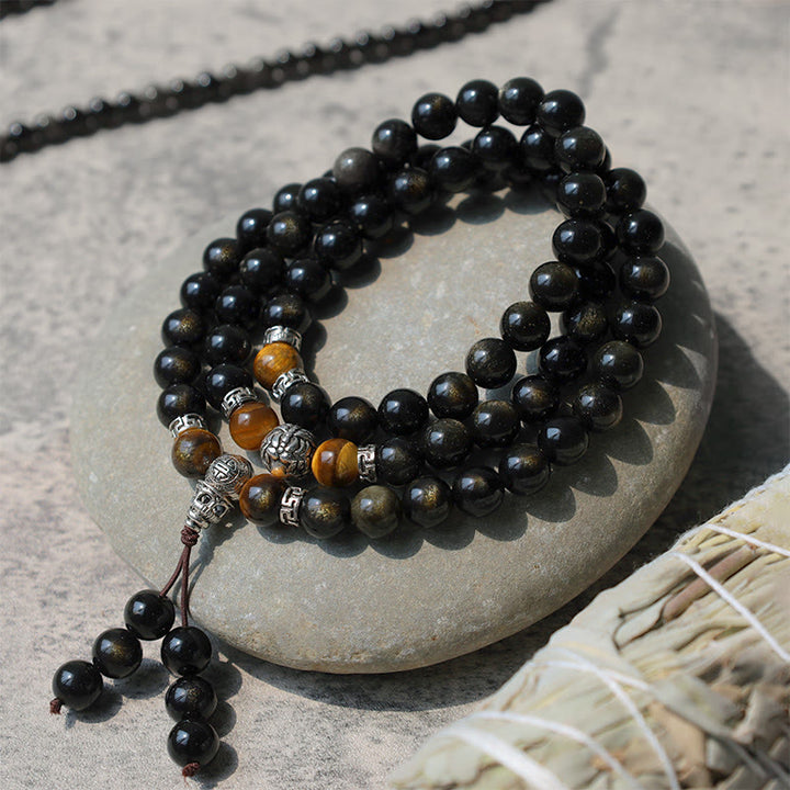 Gouden Obsidiaan Energie Armband Ketting - image 10