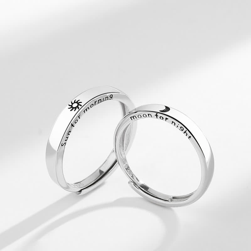 Buddha Stones Verstelbare Ring van 925 sterling zilver met zon- en maanbescherming. - image 0