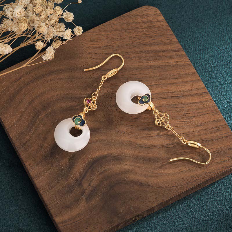 Feng Shui witte jade zegen Oorbellen - image 13