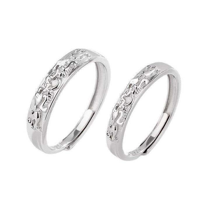 Buddha Stones Verstelbare PiXiu Balance- Ring voor stellen, 925 sterling zilver - image 7