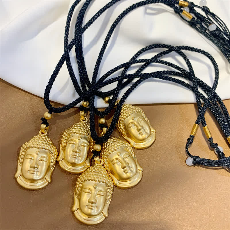 Buddha Stones Gouden Boeddha koperen rijkdom Ketting - image 9