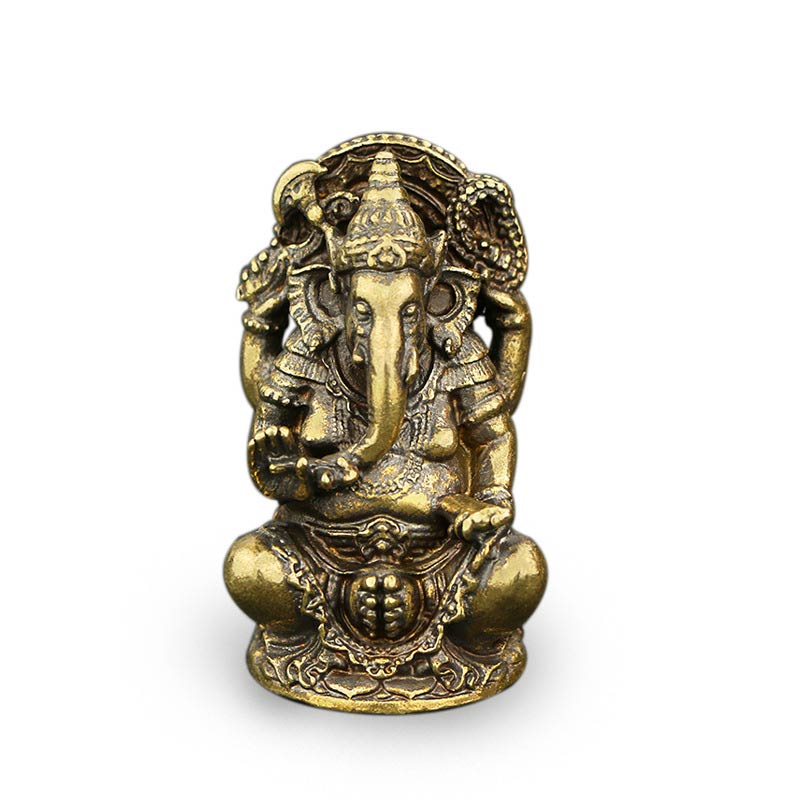 Buddha Stones Ganesh Ganpati Olifantenbeeld Rijkdom Huisdecoratie - Koper - image 0