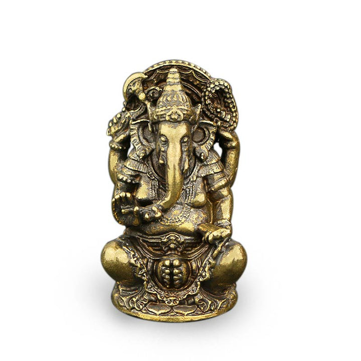 Buddha Stones Ganesh Ganpati Olifantenbeeld Rijkdom Huisdecoratie - Koper - image 0