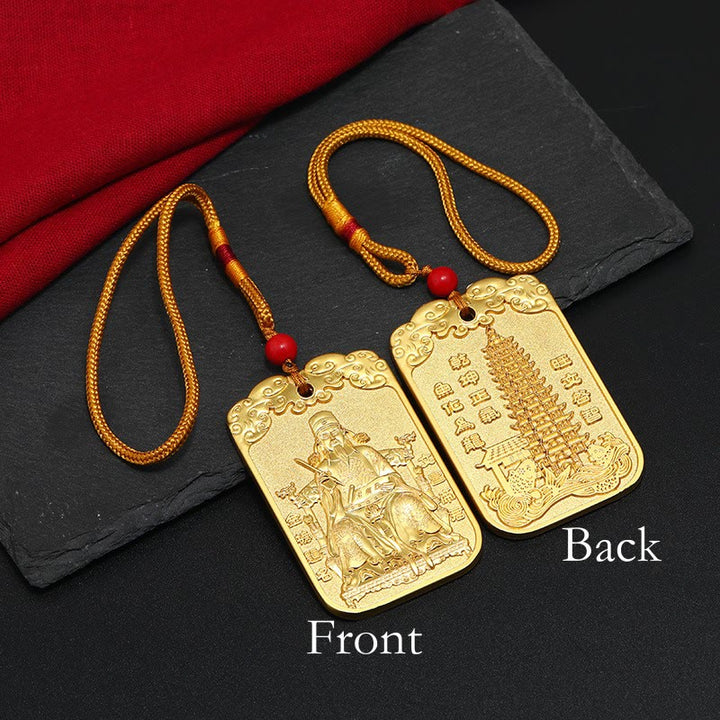 Buddha Stones Feng Shui geluksster Wenchang Pen Pagode Koi Vis Auto Hangdecoratie - image 12