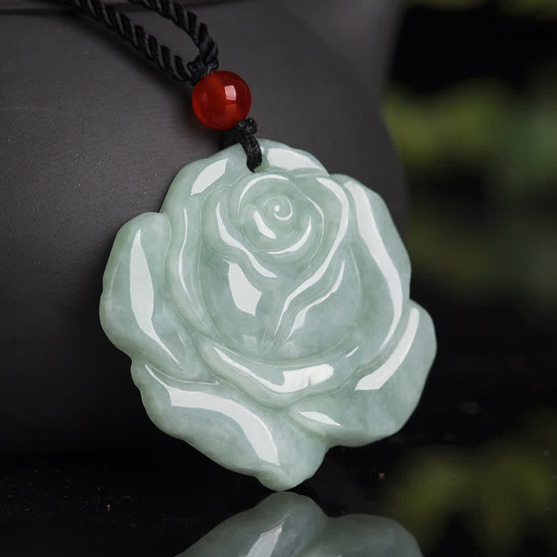 Buddha Stones Lotuspatroon Jade Ketting voor Overvloed en Welvaart - Jade - image 0