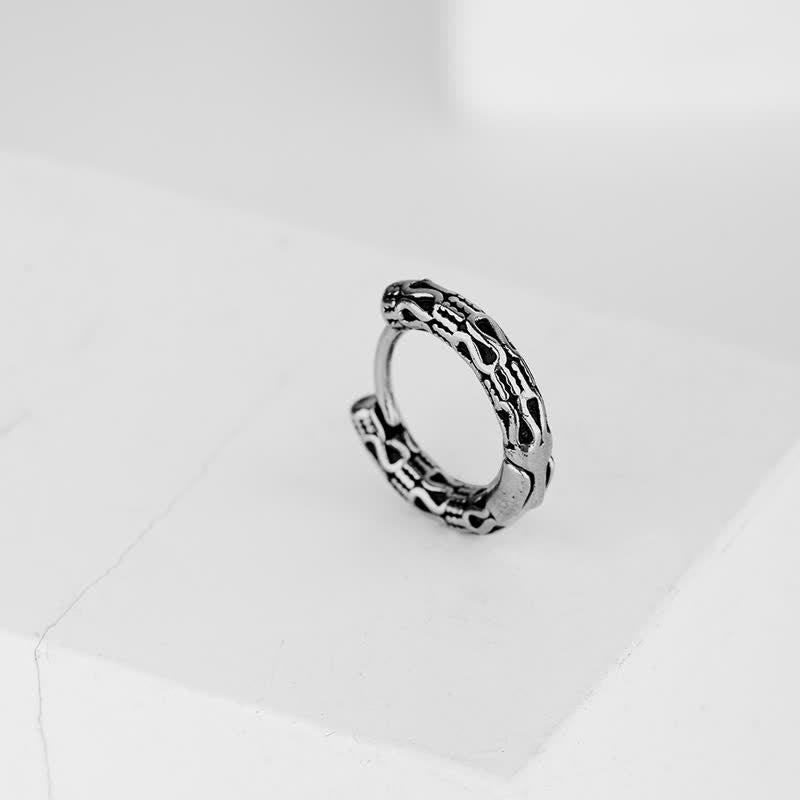 Retro patroon titanium stalen Oorbellen - image 1