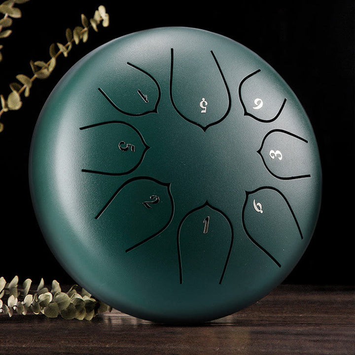 Buddha Stones Stalen tongtrommel, klankgenezing, meditatie, lotuspatroon, drumstel, 8 noten, 15 cm percussie-instrument - image 14