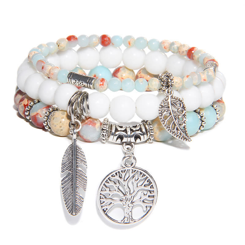 Buddha Stones Levensboom turquoise Armband - Turkoois - image 0