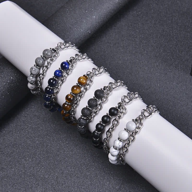 Buddha Stones Tijgeroog Picasso Jaspis Matstenen Armband - image 2