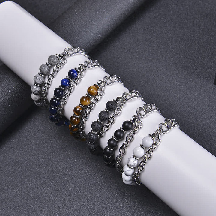 Buddha Stones Tijgeroog Picasso Jaspis Matstenen Armband - image 2