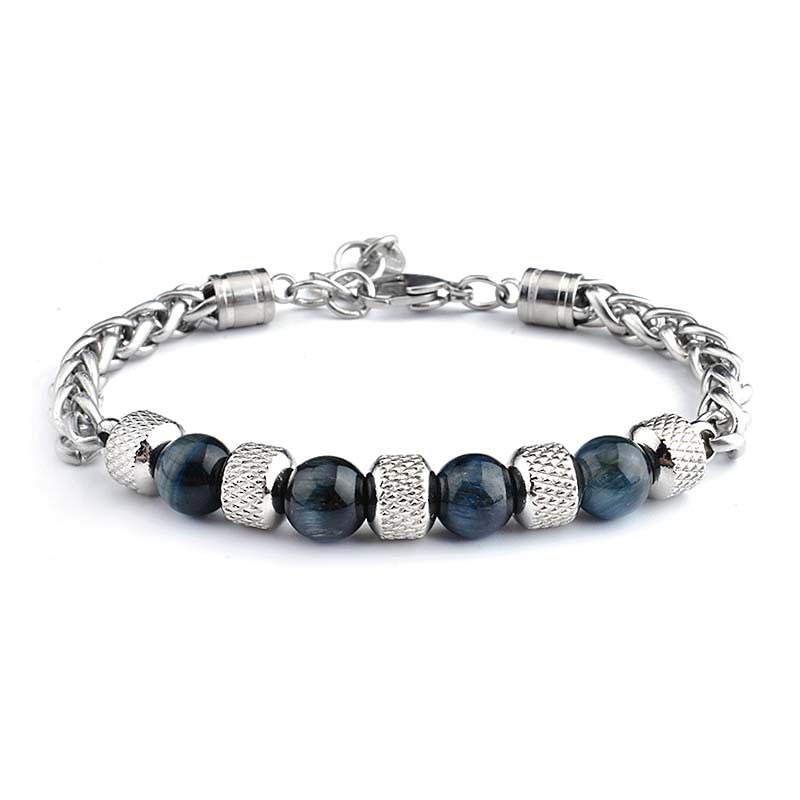 Buddha Stones Armband met zwarte onyx en tijgeroog kralen voor moed - Zwarte tijgeroog 8mm - image 8