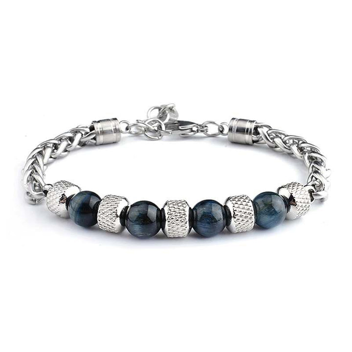 Buddha Stones Armband met zwarte onyx en tijgeroog kralen voor moed - Zwarte tijgeroog 8mm - image 8