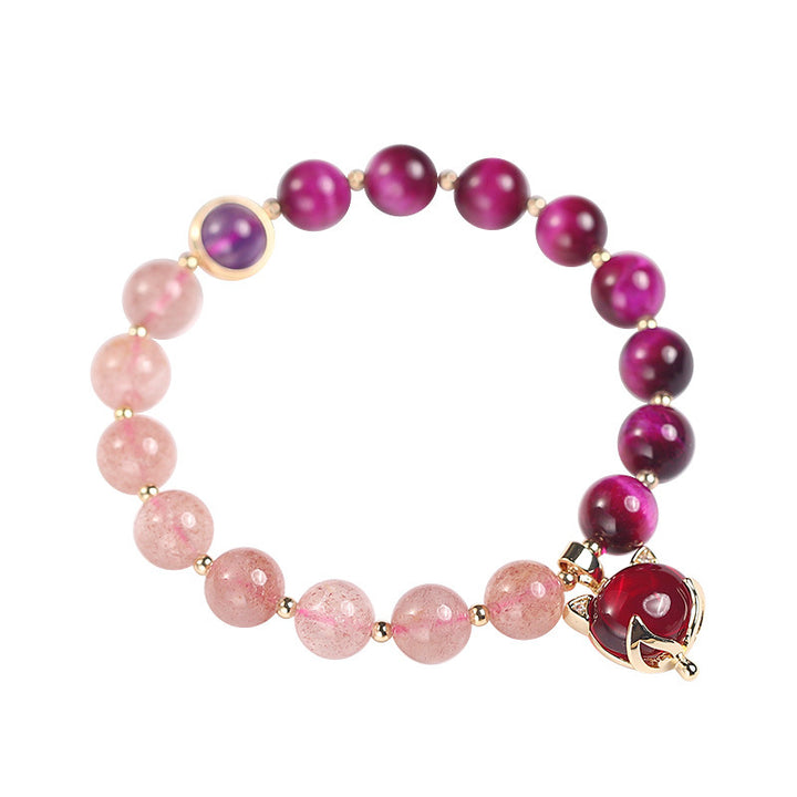 Buddha Stones Natuurlijke aardbeikwarts PiXiu Armband - image 4