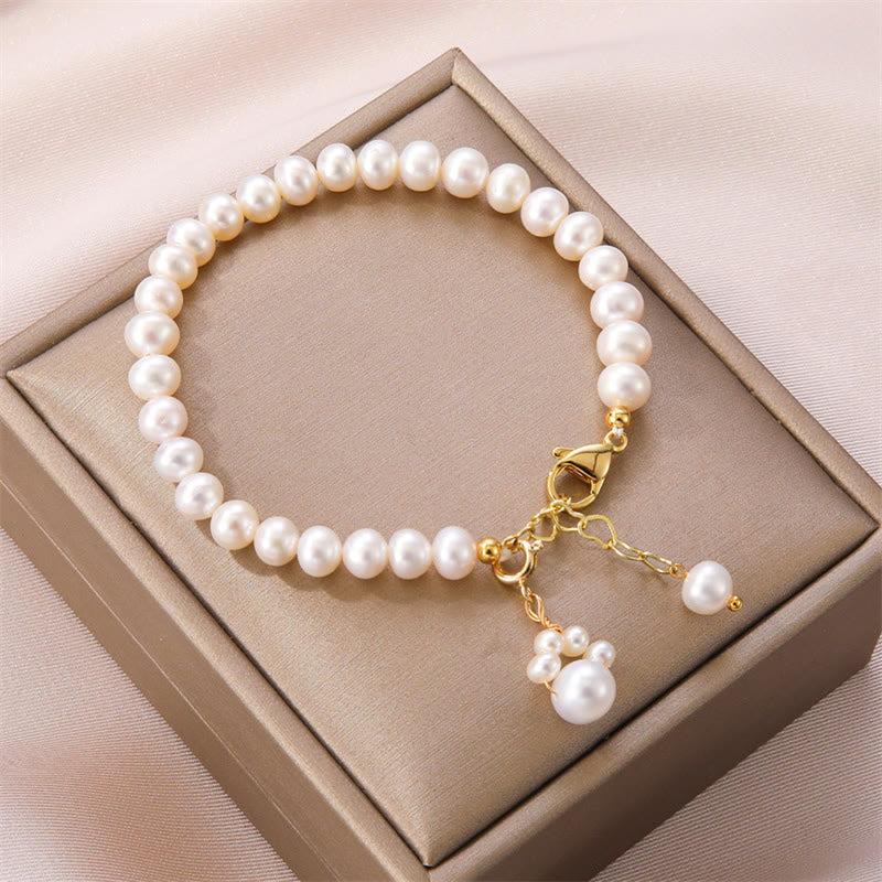 Buddha Stones Parel kattenpoot helende ketting Armband - Parel (Genezing♥Wijsheid) - image 0