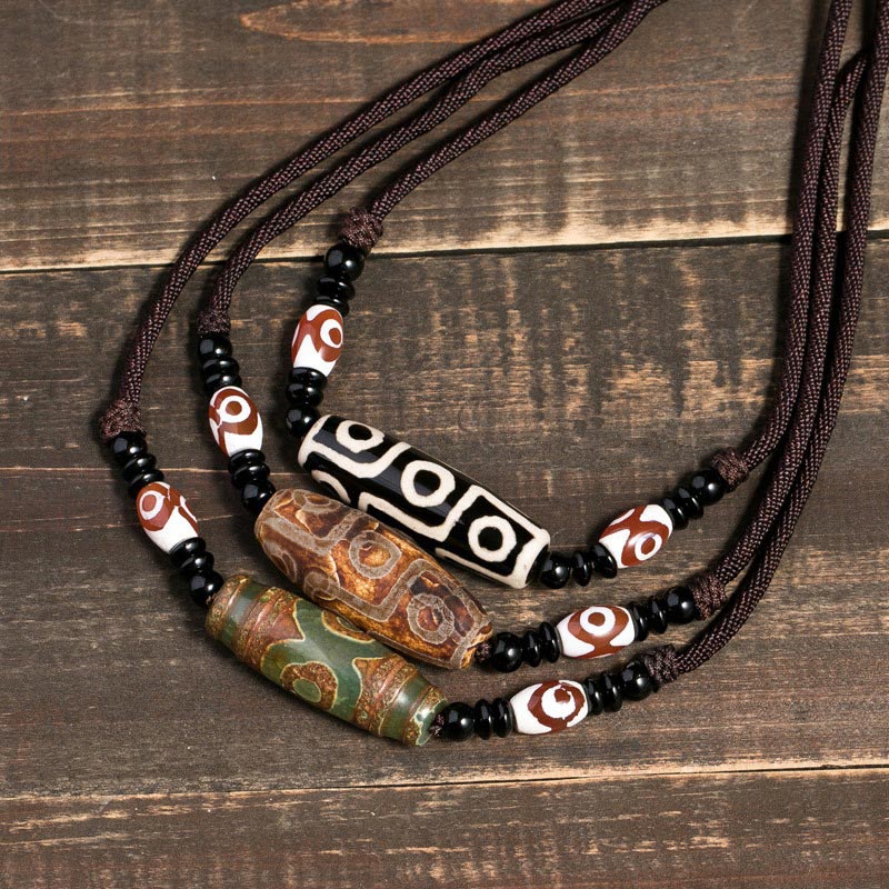 Buddha Stones Tibetaanse negenoog Dzi kralen Ketting - image 0