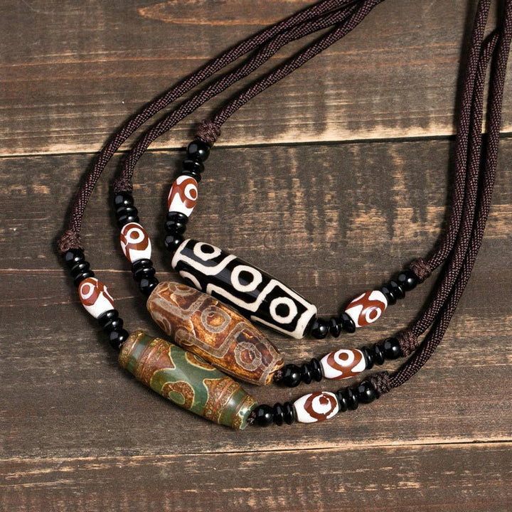 Buddha Stones Tibetaanse negenoog Dzi kralen Ketting - image 0