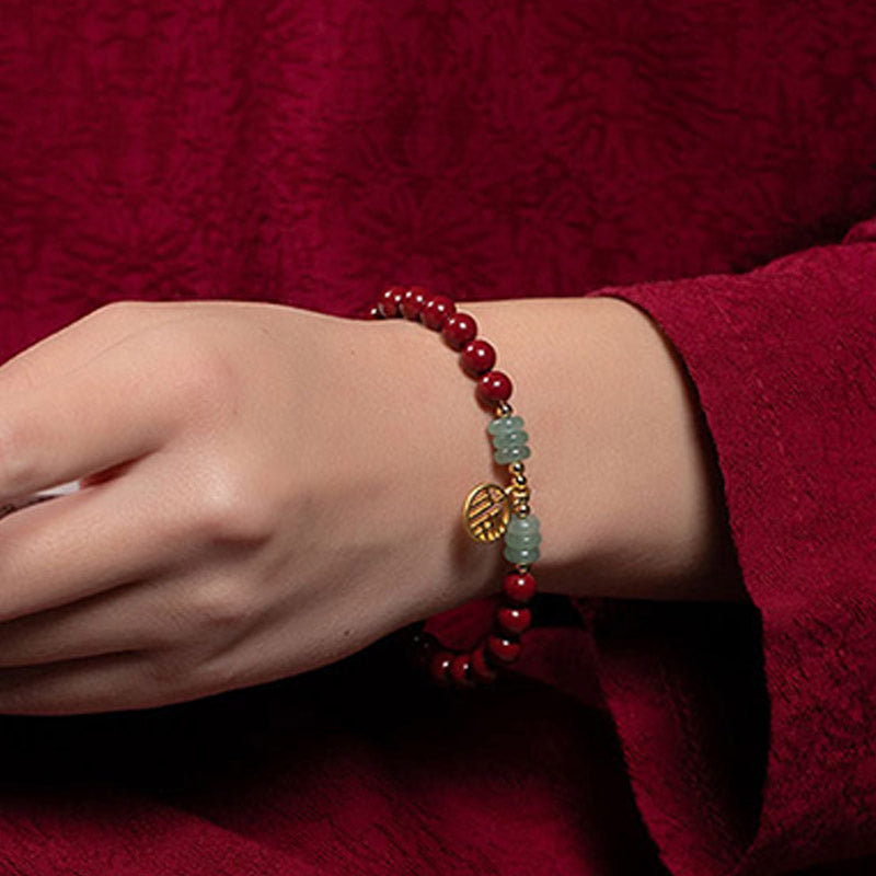 Buddha Stones Armband van cinnabergroene aventurijn - image 3
