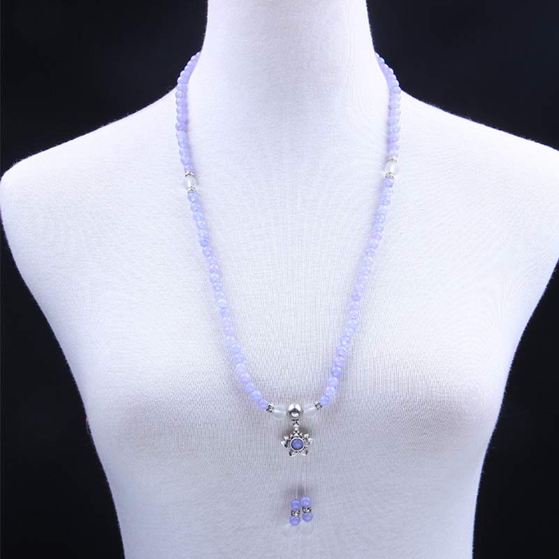 Buddha Stones Paarse jaspis kralen Armband Mala - image 6