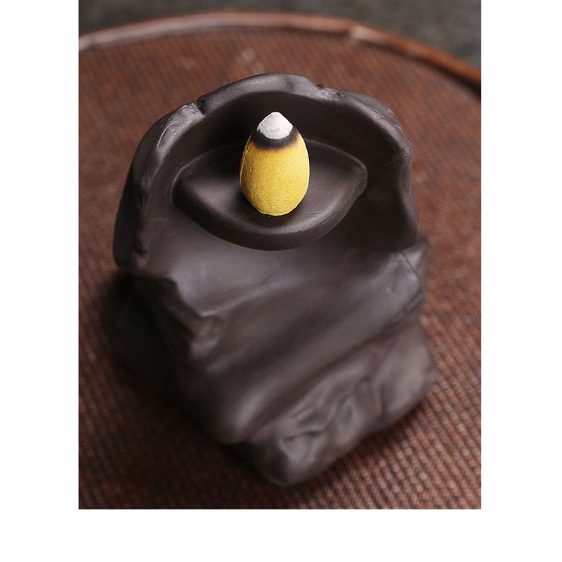 Buddha Stones Halloween schedelhoofd paarse klei Wierook decoratie - image 5