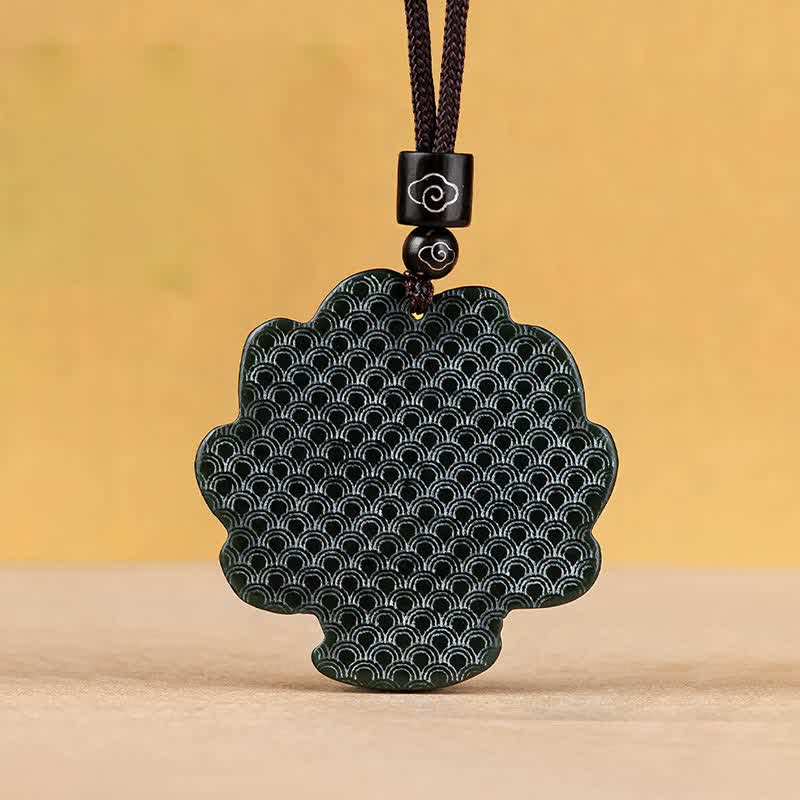 Hetian Cyan Jade Negenstaartvos Ketting met hanger - image 10