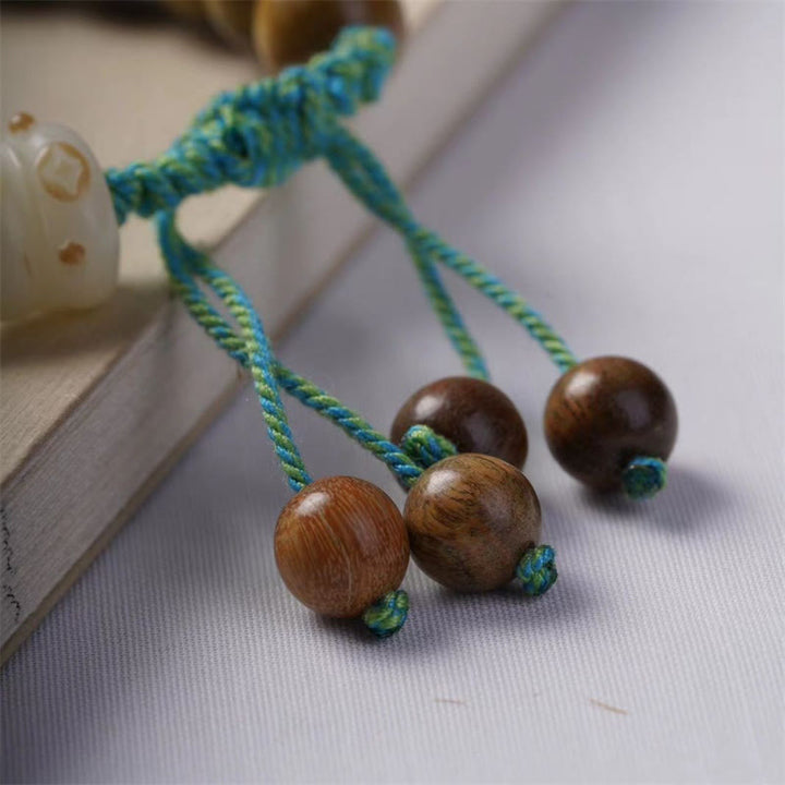 Buddha Stones Groene sandelhout Bodhizaad gelukskat positieve Armband - image 4