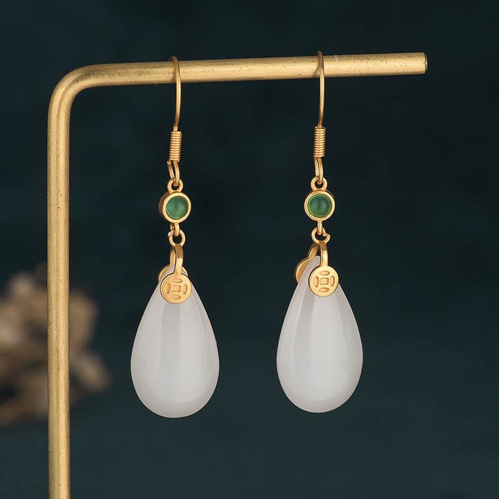 Buddha Stones Feng Shui witte jade Oorbellen - 5 - image 16