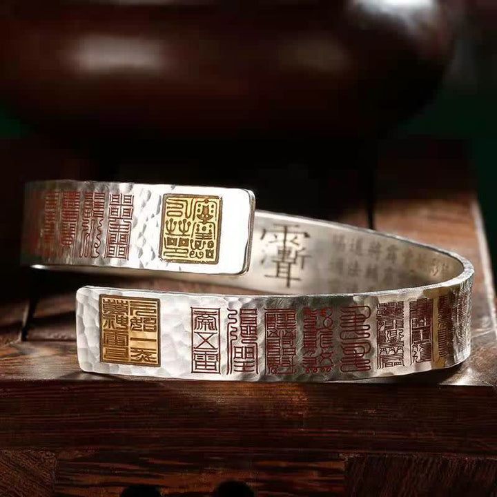 Buddha Stones Letters Copper Balance Healing Manchetarmband Bangle - Koper - image 0