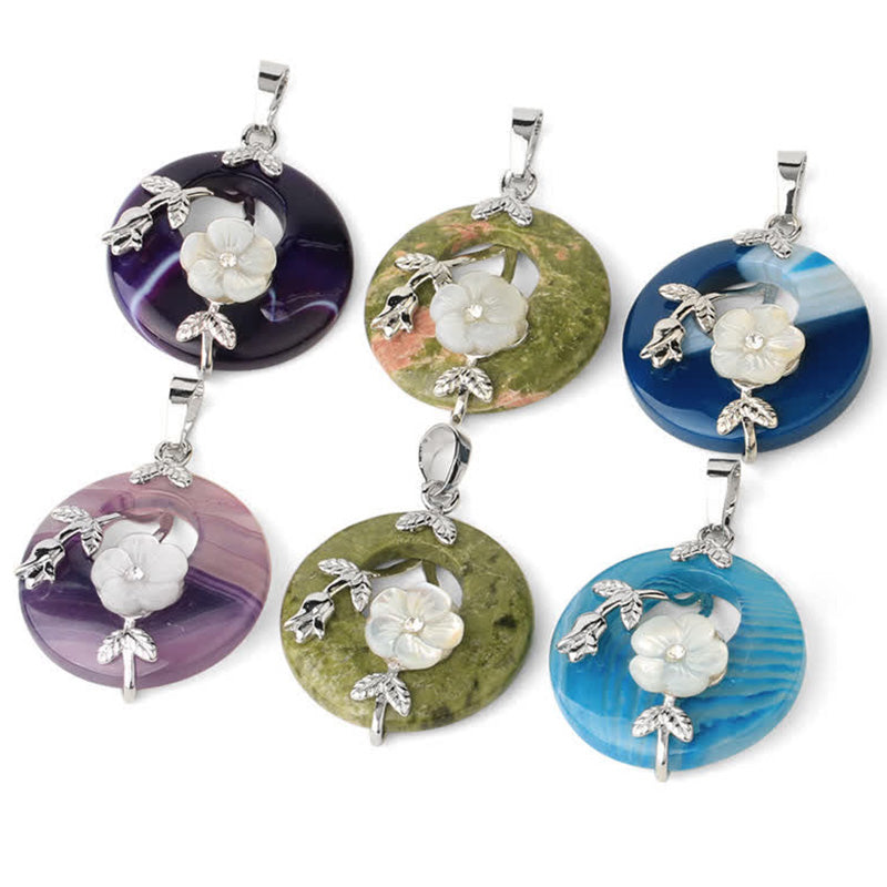 Buddha Stones Diverse kristallen, amethist, groene aventurijn, bloemvormige helende Ketting - image 1