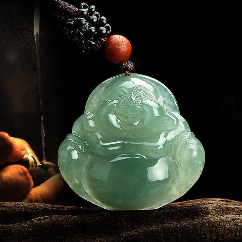 Buddha Stones Lachende Boeddha Jade Overvloed Ketting - image 4