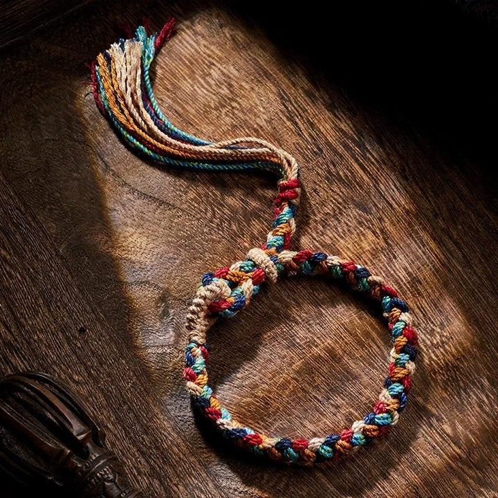 Buddha Stones Handgeweven veelkleurige Tibetaanse Armband - image 1