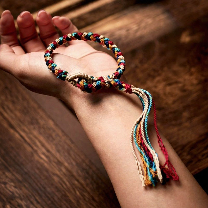 Buddha Stones Handgeweven veelkleurige Tibetaanse Armband - image 4