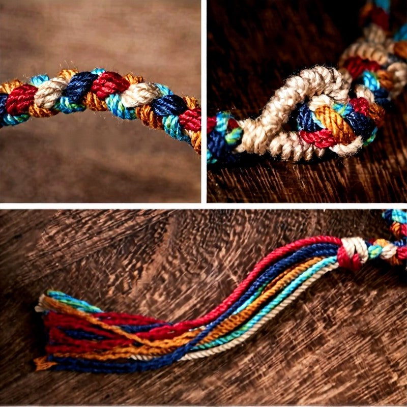 Buddha Stones Handgeweven veelkleurige Tibetaanse Armband - image 8