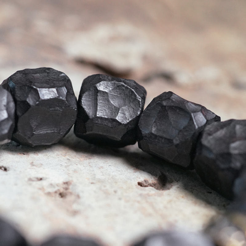 Buddha Stones Armband ebbenhouten koperen vredeskwastje Pols Mala - image 9