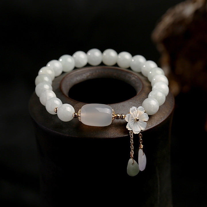Buddha Stones Natuurlijke witte jade Armband - image 0