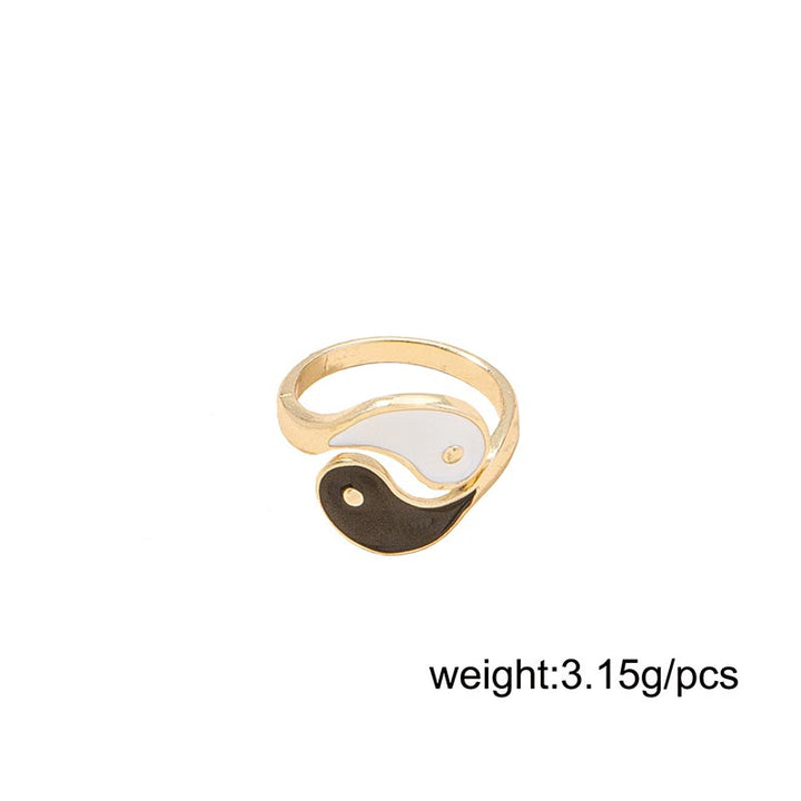 Verstelbare Ring met Yin Yang-symbool en zegenmotief voor stellen. - image 6