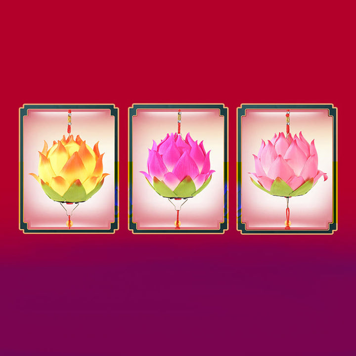 Buddha Stones DIY Lotusbloem Drakenlantaarn Kwastjes Lamp Decoratie - image 32