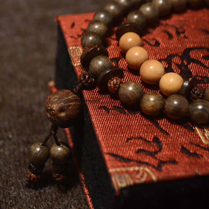 Buddha Stones Tibetaanse sandelhouten beschermingsamulet Mala Armband - image 11