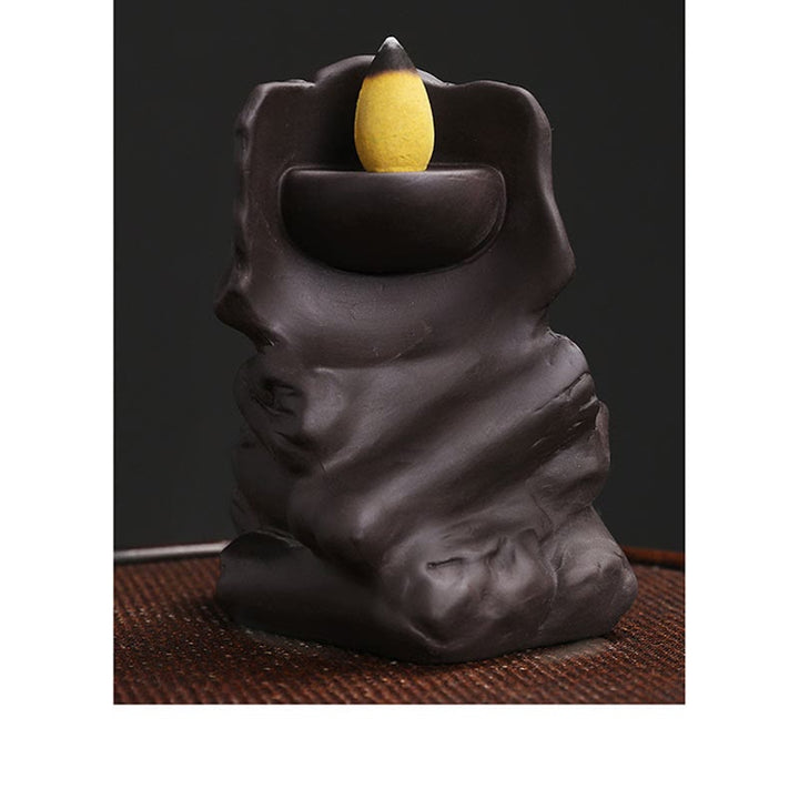 Buddha Stones Halloween schedelhoofd paarse klei Wierook decoratie - image 6