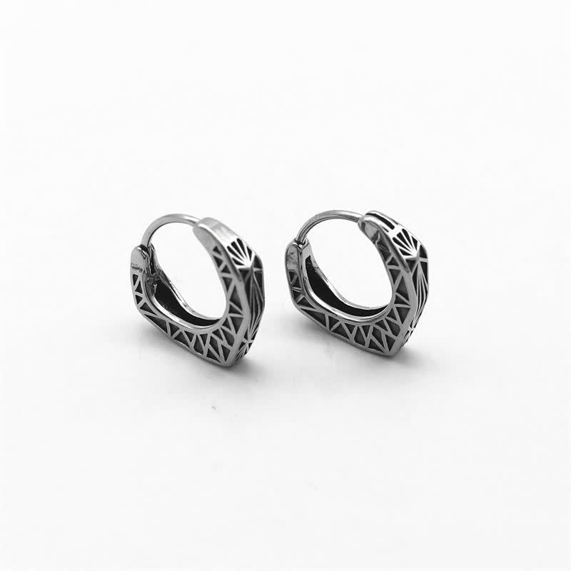 Viking Hoop Titanium Steel Balance Oorbellen - image 7