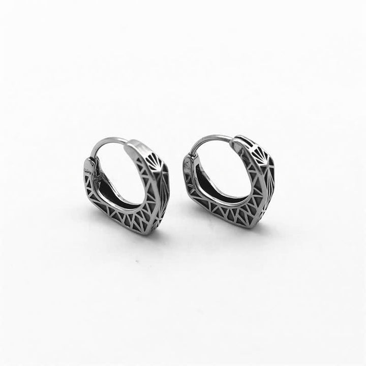 Viking Hoop Titanium Steel Balance Oorbellen - image 7