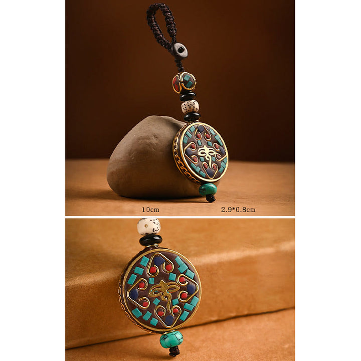 Buddha Stones Tibetaanse Om Mani Padme Hum Bodhi Seed Peace sleutelhanger - image 7